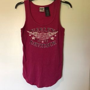 Pink Harley Davidson tank top sz M